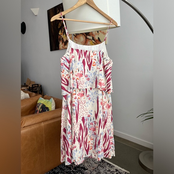Anthropologie Numph Flamingo Patterned Kyle Dress - Picture 4 of 7